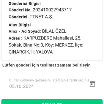 Dijital Kurye ile Bağlantı Sorunu ve Randevu Hatası