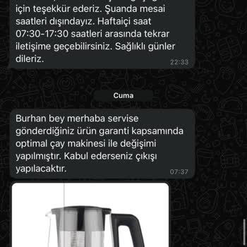 Sürekli Arızalanan Çay Makinesi ve İlgisiz Müşteri Hizmetleri