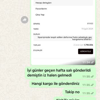 23 Gündür Ortada Olmayan Sipariş ve Kötü Müşteri Hizmetleri