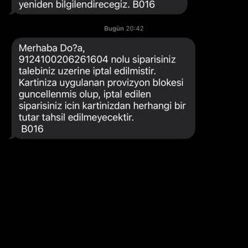 Son Dakika Sipariş İptali ve İlgisizlik