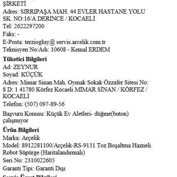 Arçelik Robot Süpürge Hayal Kırıklığı