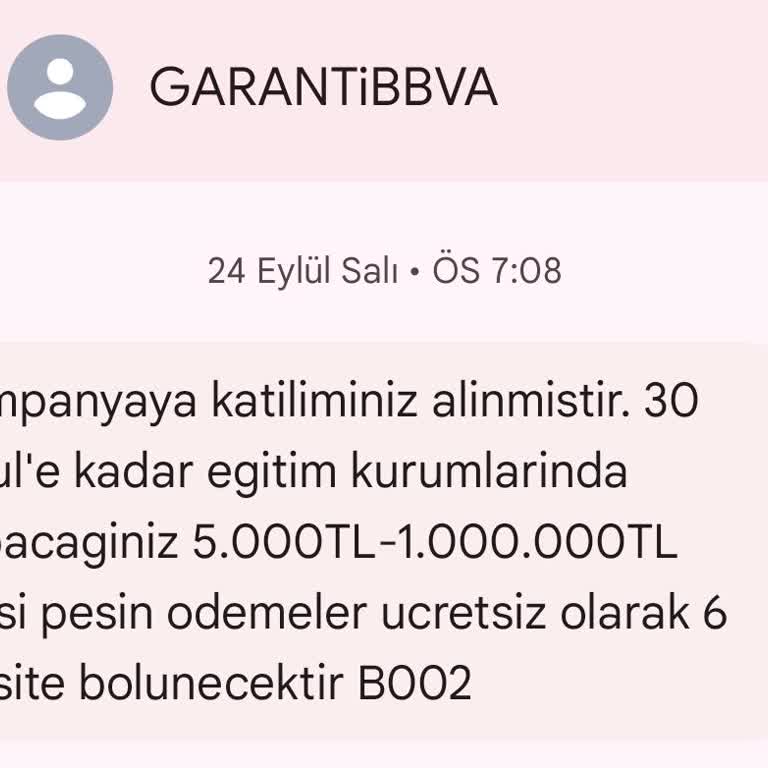 Garanti Bankası Eğitim Taksitlendirme Sorunu