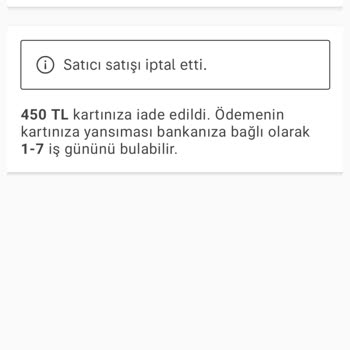 Sahibinden Param Güvende Üzerinden Alınan Ürünün İptali ve Para İadesi Sorunu