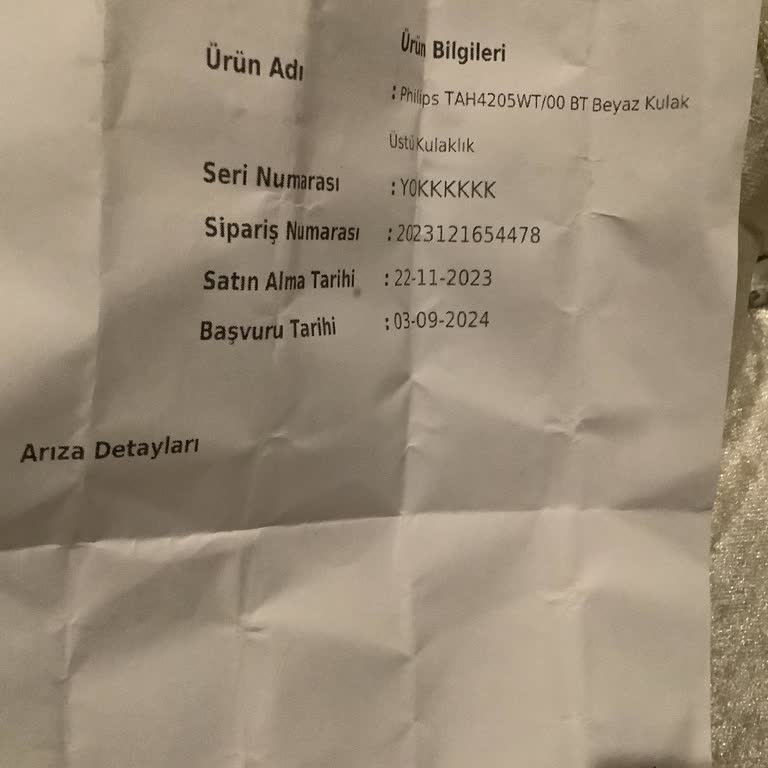 Teknosa'dan Alınan Philips Kulaklık Kayıp ve İlgisizlik