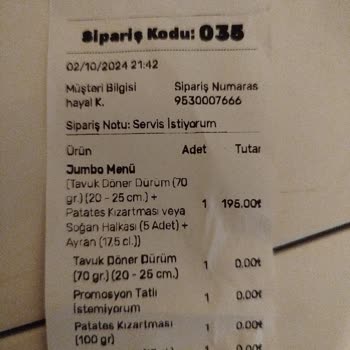 Yanlış Sipariş ve İletişim Sorunu