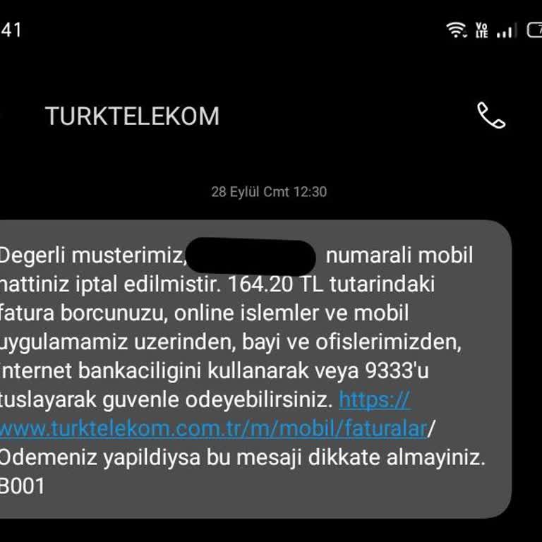 Yanlış Bilgilendirme ve Borç Mesajları