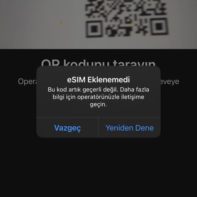 E-Sim Kart Sorunu: Geçersiz Kod ve Yetersiz Müşteri Hizmetleri