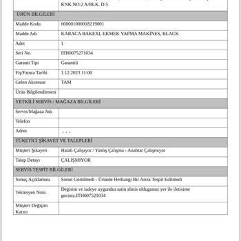 Karaca ve Amazon Arasında Mağduriyet: Ekmek Makinesi Sorunu