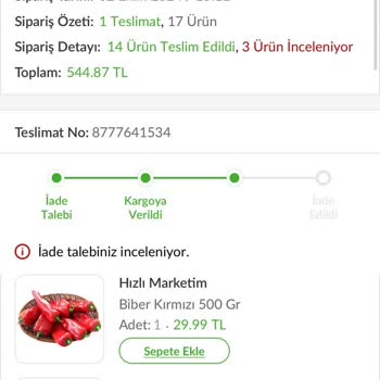 Merkez Gıda Marketinden Gelen Ürünlerin Kalitesizliği