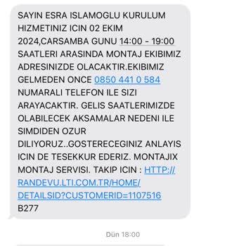Yanlış Numara Yüzünden İptal Edilen Montaj Randevusu