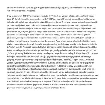 TCDD YHT'de Ayıplı Hizmet ve Mağduriyet