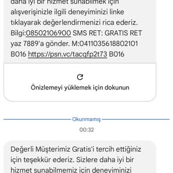 Yanlış Gönderilen Alışveriş Mesajları