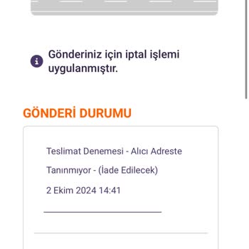 Yanlış Adres Notu ile Teslimat Sorunu