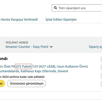 Amazon Türkiye'den Eksik Ürün ve Çözüm Eksikliği