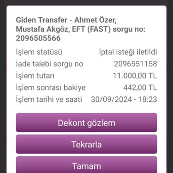 Yanlış Gönderilen Paranın İadesi İçin Yardım Alamıyorum!