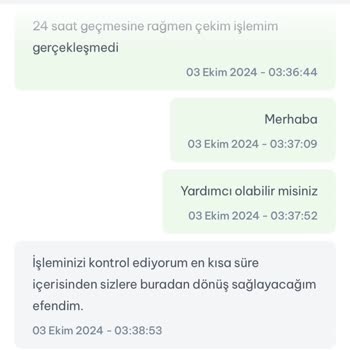 Para Çekiminde Yaşanan Sorun ve Güven Kaybı