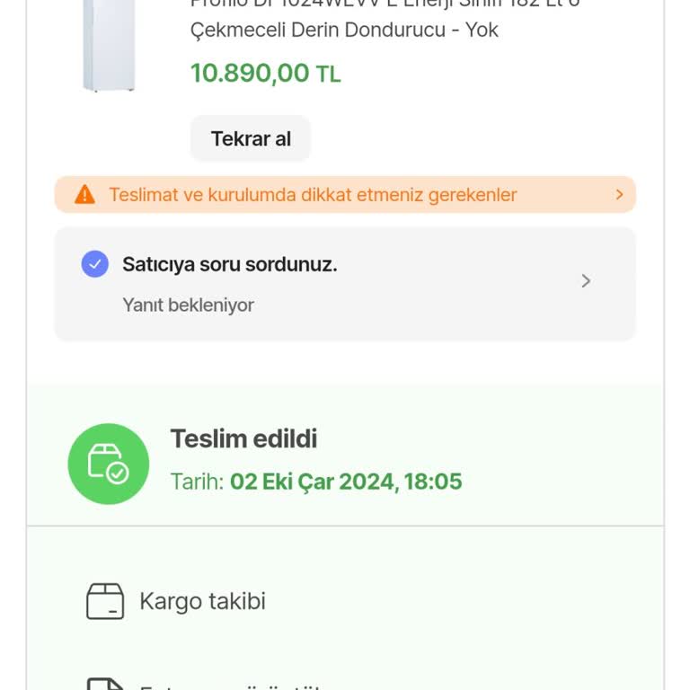Teslim Edilmeyen Sipariş ve Ulaşılamayan Satıcı Sorunu