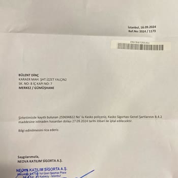 Neova Sigorta'nın Beklenmedik Fesih Kararıyla Hayal Kırıklığı