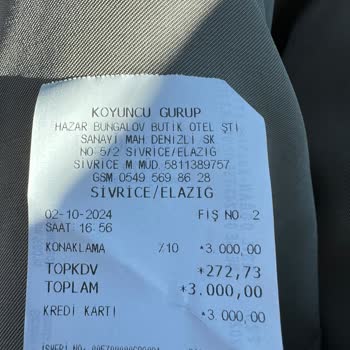 Bungalovda Hayal Kırıklığı: Temizlik ve Hizmet Sorunları