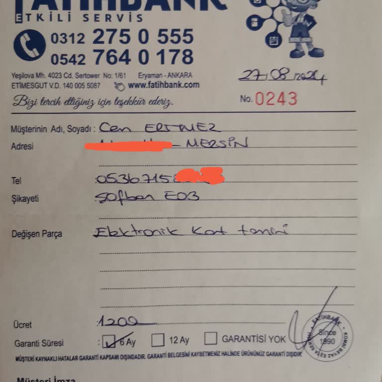 Şofben Tamiri Mağduriyeti