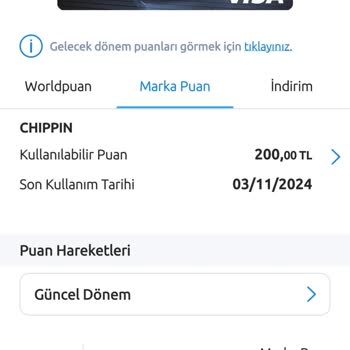 Chippin Puanı Görünmüyor ve İade Talebi