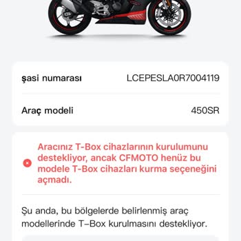 Yeni Motosikletimde Uygulama Sorunu