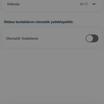 Lifebox Uygulaması Yedekleme Sorunu