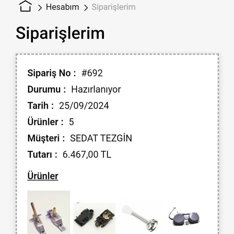 Yedekparçam'dan Sipariş Verdim, Ne Ürün Var Ne İade
