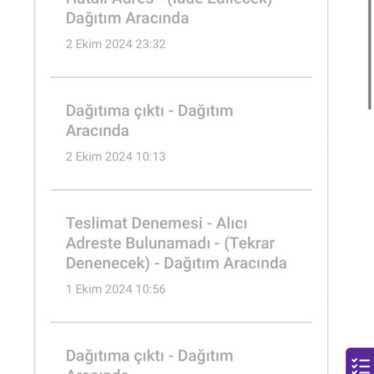 Eksik Adres Nedeniyle Teslim Edilemeyen Paket Sorunu