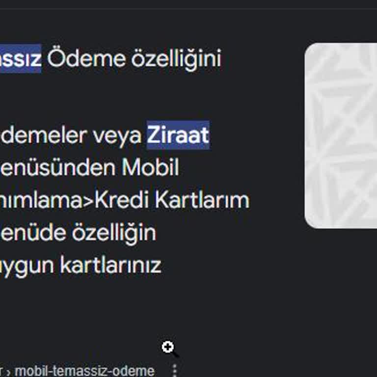 Ziraat Bankası Kredi Kartında Temassız Özellik Sorunu