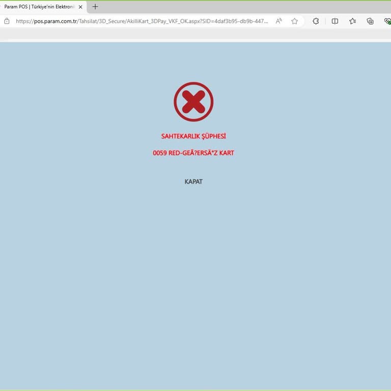 Param Kart Pos Uygulamasında Tahsilat Sorunu!