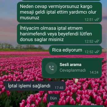 İptal Talebime Cevap Vermeyen Kupa Dünyam