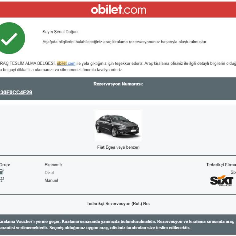 Rezervasyon Hatası ve Mağduriyet