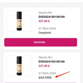 Siparişim Kendiliğinden İade Edildi, Müşteri Hizmetleri Cevapsız