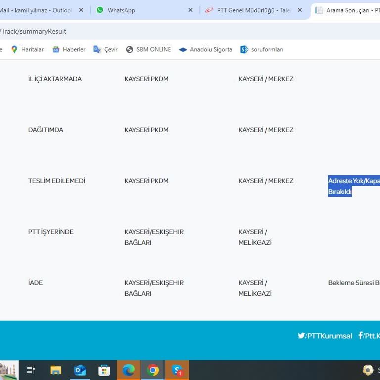 PTT Kargo'nun Adrese Teslim Sorunu