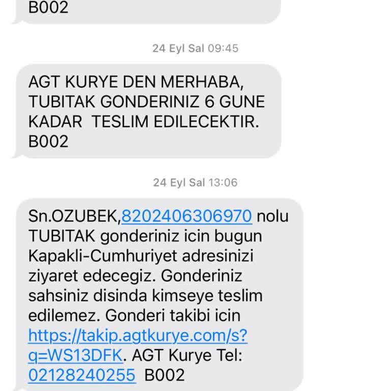 AGT Kurye ile Teslimat Sorunu ve Ulaşılamayan Bilgi