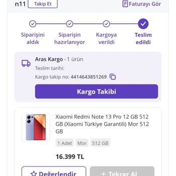 Teslim Edilmeyen Telefon ve İade Sorunu