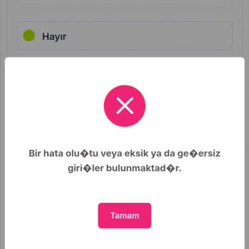 Burs Başvuru Sisteminde Eksiksiz Doldurulan Formda Uyarı Sorunu