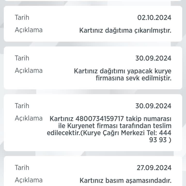 Kuryenet'in Ziraat Kartı Teslimatındaki Sorumsuzluğu
