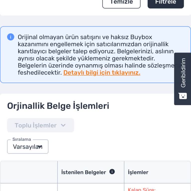 Trendyol Mağaza Yönetiminde Belge Yükleme Çilesi