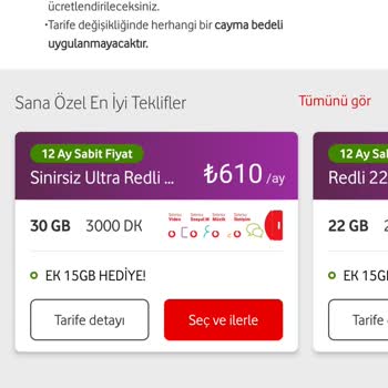 Vodafone'da Fiyat Artışı ve Tarife Sorunu