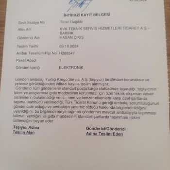 Yurtiçi Kargo'nun Sorumluluk Reddine Tepki