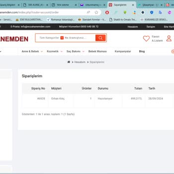 Eczahanemden Sipariş İptali ve İletişim Sorunları