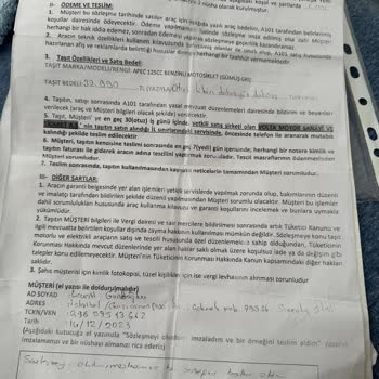 Teslim Edilmeyen Motosikletler ve İletişim Sorunları