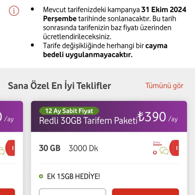 Vodafone Red Tarifelerinde Ani Fiyat Artışı Şikayeti