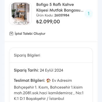 A101'den Aldığım Ürün Teslim Edilmedi ve Müşteri Hizmetleri Yetersiz