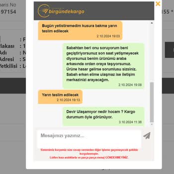 Kargo Şirketi Mağduriyeti: Mama Sandalyesi Teslim Edilemiyor