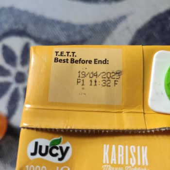 BİM'den Aldığım Jucy Meyve Suyunun Tarih Belirsizliği