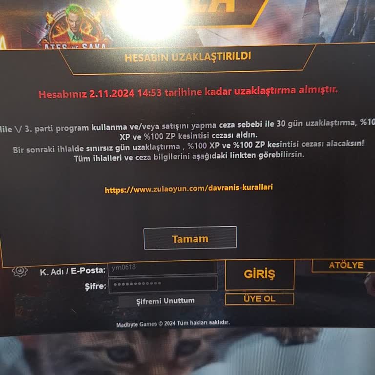 Haksız Hesap Kapatma ve Sıfırlama