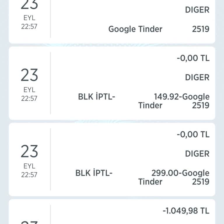 İzinsiz Para Çekimi: Bilmediğim Tinder Üyeliği